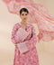 3 Piece - Embroidered Chiffon Suit